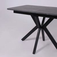 Стол раздвижной AV 1212 1000(1350)*700 Мрамор Пьетра Графитовый/черный купить в Минске