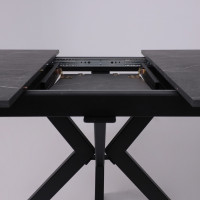 Стол раздвижной AV 1212 1000(1350)*700 Мрамор Пьетра Графитовый/черный купить в Минске