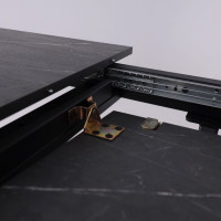 Стол раздвижной AV 1212 1000(1350)*700 Мрамор Пьетра Графитовый/черный купить в Минске