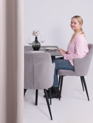 Стол раздвижной AV 1212 1000(1350)*700 Мрамор Пьетра Графитовый/черный купить в Минске