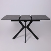 Стол раздвижной AV 1212 1000(1350)*700 Мрамор Пьетра Графитовый/черный купить в Минске