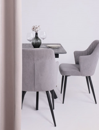 Стол раздвижной AV 1212 1000(1350)*700 Мрамор Пьетра Графитовый/черный купить в Минске