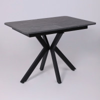 Стол раздвижной AV 1212 1000(1350)*700 Мрамор Пьетра Графитовый/черный купить в Минске
