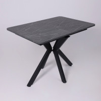 Стол раздвижной AV 1212 1000(1350)*700 Мрамор Пьетра Графитовый/черный купить в Минске