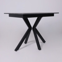 Стол раздвижной AV 1212 1000(1350)*700 Мрамор Пьетра Графитовый/черный купить в Минске