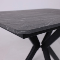 Стол раздвижной AV 1212 1000(1350)*700 Мрамор Пьетра Графитовый/черный купить в Минске