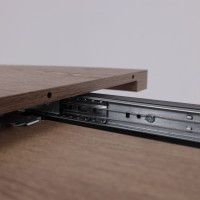 Стол ALEN раздвижной D1200(1600)*750 Дуб Галифакс Табак/черный купить в Минске