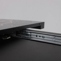 Стол ALEN раздвижной D1200(1600)*750 ЛДСП+HPL-Manaus/Черный купить в Минске