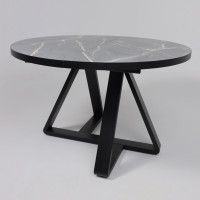 Стол ALEN раздвижной D1200(1600)*750 ЛДСП+HPL-Manaus/Черный купить в Минске