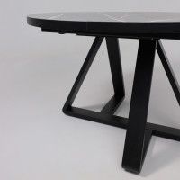 Стол ALEN раздвижной D1200(1600)*750 ЛДСП+HPL-Manaus/Черный купить в Минске