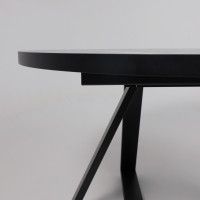 Стол ALEN раздвижной D1200(1600)*750 ЛДСП+HPL-Manaus/Черный купить в Минске