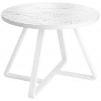 Стол ALEN раздвижной D1200(1600)*750 ЛДСП+HPL-Monte Belo/Белый