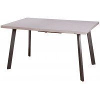 Стол Angle 120 раздвижной 120(160)*80 бетон светло-серый/черный