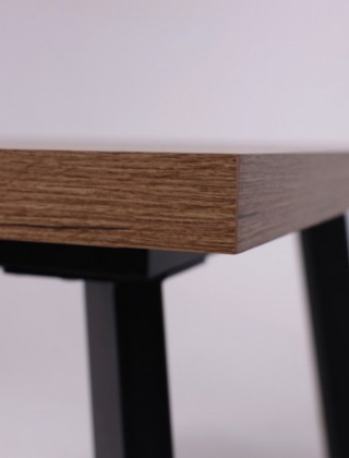 Стол Angle 120 раздвижной 120(160)*80 дуб галифакс/черный купить в Минске