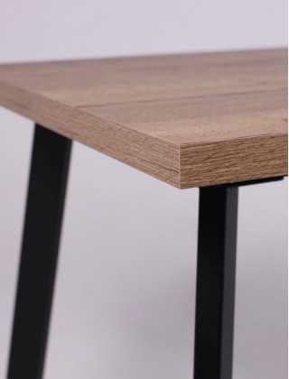 Стол Angle 120 раздвижной 120(160)*80 дуб галифакс/черный купить в Минске