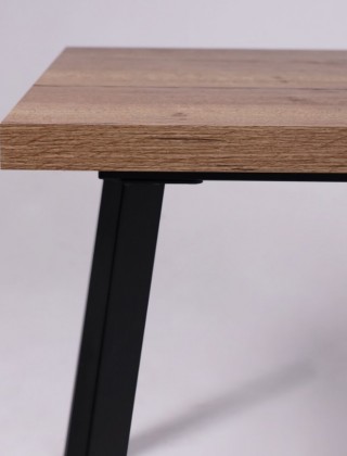 Стол Angle 120 раздвижной 120(160)*80 дуб галифакс/черный купить в Минске