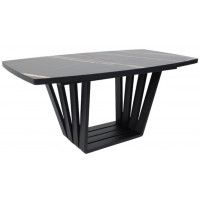 Стол KAMERON раздвижной 1600(2050)*900 HPL-пластик черный Sahara Noir/черный