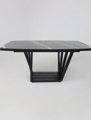 Стол KAMERON раздвижной 1600(2050)*900 HPL-пластик черный Sahara Noir/черный купить в Минске