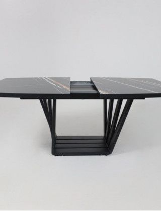 Стол KAMERON раздвижной 1600(2050)*900 HPL-пластик черный Sahara Noir/черный купить в Минске