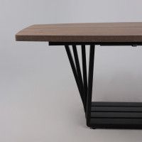 Стол KAMERON раздвижной 1600(2050)*900 Дуб Табачный/черный купить в Минске