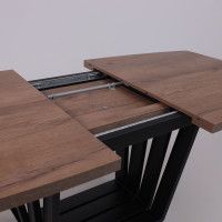 Стол KAMERON раздвижной 1600(2050)*900 Дуб Табачный/черный купить в Минске