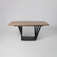 Стол KAMERON раздвижной 1600(2050)*900 Дуб Веллингтон/черный купить в Минске