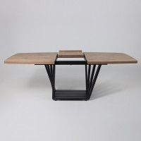 Стол KAMERON раздвижной 1600(2050)*900 Дуб Веллингтон/черный купить в Минске