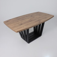 Стол KAMERON раздвижной 1600(2050)*900 Дуб Веллингтон/черный купить в Минске