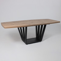 Стол KAMERON раздвижной 1600(2050)*900 Дуб Веллингтон/черный купить в Минске