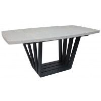 Стол KAMERON раздвижной 1600(2050)*900 HPL-пластик белый песок Altamira /серый Стол KAMERON раздвижной 1600(2050)*900 HPL-пластик белый песок Altamira /серый