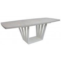 Стол KAMERON раздвижной 1600(2050)*900 HPL-пластик белый песок Altamira /белый купить в Минске