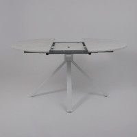 Стол DELON (Делон) 110 раздвижной 110(150)*75 Сабия/Белый Стол DELON (Делон) 110 раздвижной 110(150)*75 Сабия/Белый