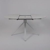 Стол DELON (Делон) 110 раздвижной 110(150)*75 Сабия/Белый Стол DELON (Делон) 110 раздвижной 110(150)*75 Сабия/Белый