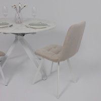 Стол DELON (Делон) 110 раздвижной 110(150)*75 Сабия/Белый Стол DELON (Делон) 110 раздвижной 110(150)*75 Сабия/Белый