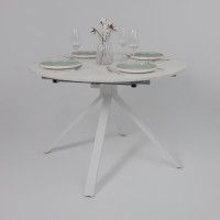 Стол DELON (Делон) 110 раздвижной 110(150)*75 Сабия/Белый Стол DELON (Делон) 110 раздвижной 110(150)*75 Сабия/Белый