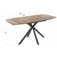 Стол Fergus (Фергус) раздвижной 1200(1520)*700 дуб Галифакс табак/черный купить в Минске Стол Fergus (Фергус) раздвижной 1200(1520)*700 дуб Галифакс табак/черный купить в Минске