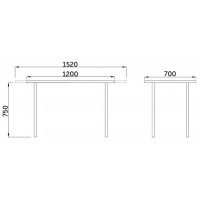Стол ФИН 120 раздвижной 120(152)*70 белый/белый купить в Минске