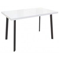 Стол ФИН 120 раздвижной 120(152)*70 белый/черный