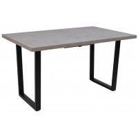 Стол FIT 120 (120-160)*85 бетон светлый/черный Стол FIT 120 (120-160)*85 бетон светлый/черный