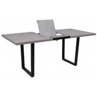 Стол FIT 120 (120-160)*85 бетон светлый/черный купить в Минске