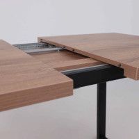 Стол FIT 120 (120-160)*85 дуб галифакс табак/черный купить в Минске Стол FIT 120 (120-160)*85 дуб галифакс табак/черный купить в Минске