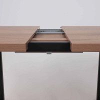 Стол FIT 120 (120-160)*85 дуб галифакс табак/черный купить в Минске Стол FIT 120 (120-160)*85 дуб галифакс табак/черный купить в Минске