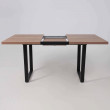 Стол FIT 120 (120-160)*85 дуб галифакс табак/черный купить в Минске