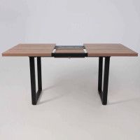 Стол FIT 120 (120-160)*85 дуб галифакс табак/черный купить в Минске Стол FIT 120 (120-160)*85 дуб галифакс табак/черный купить в Минске