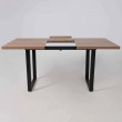 Стол FIT 120 (120-160)*85 дуб галифакс табак/черный купить в Минске