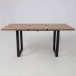 Стол FIT 120 (120-160)*85 дуб галифакс табак/черный купить в Минске