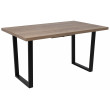 Стол FIT 120 (120-160)*85 дуб канзас коричневый/черный купить в Минске