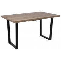 Стол FIT 120 (120-160)*85 дуб канзас коричневый/черный