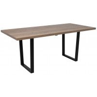 Стол FIT 120 (120-160)*85 дуб канзас коричневый/черный купить в Минске Стол FIT 120 (120-160)*85 дуб канзас коричневый/черный купить в Минске