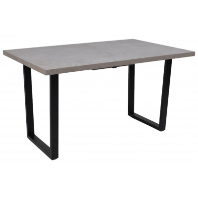 Стол FIT 140 (140-180)*85 бетон светлый/черный купить в Минске